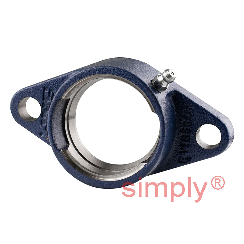 FYTB504M Y-Bearing Flanged Two Bolt Cast Iron Oval Housing Unit 50.8x112x60.5mm