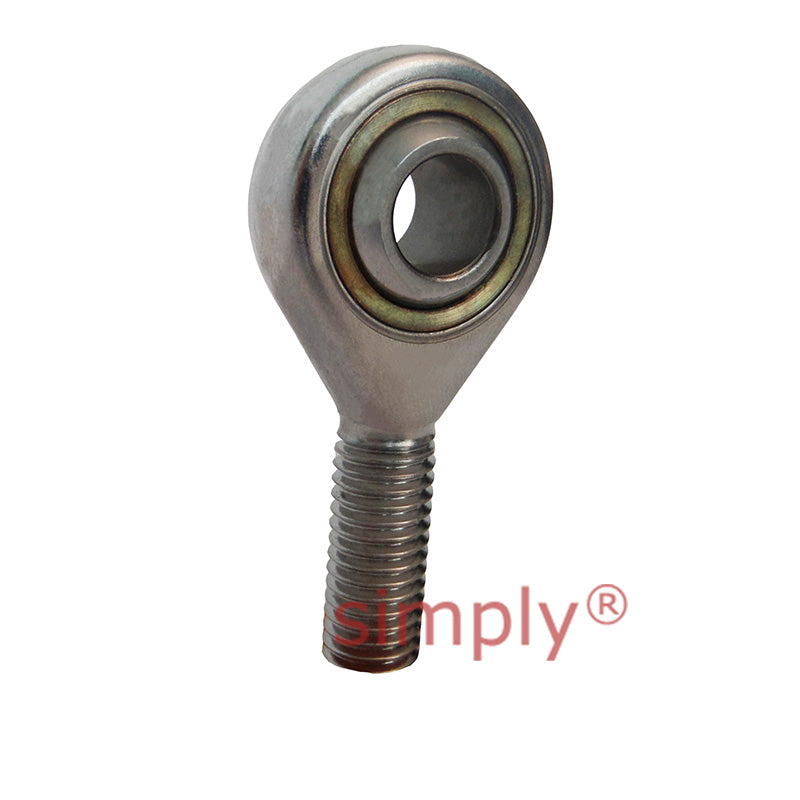 Fluro GALRSW14 Left Hand Stainless Steel / PTFE Lined Maintenance Free Male Plain Rod End M14 Thread