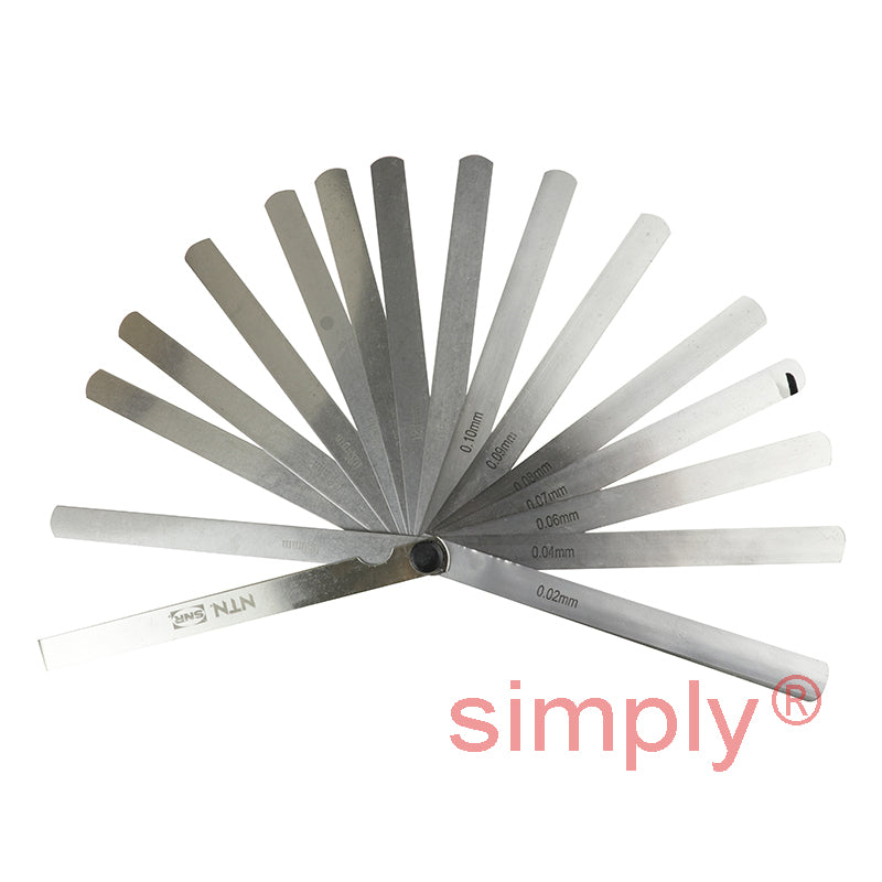 SNR Feeler Gauge Tool 100mm Length with 17 Gauges - Allow 2-3 Days
