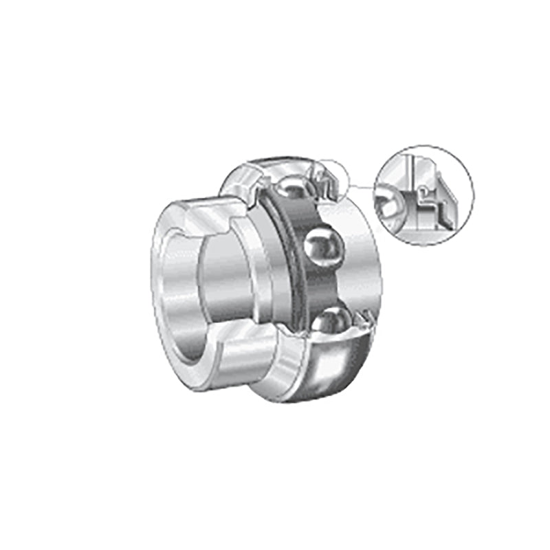 INA GE40KRRB2CA Metric Spherical Outer Bearing Insert with R Seals with Flinger Shields and Eccentric Collar 40x80x56.5mm