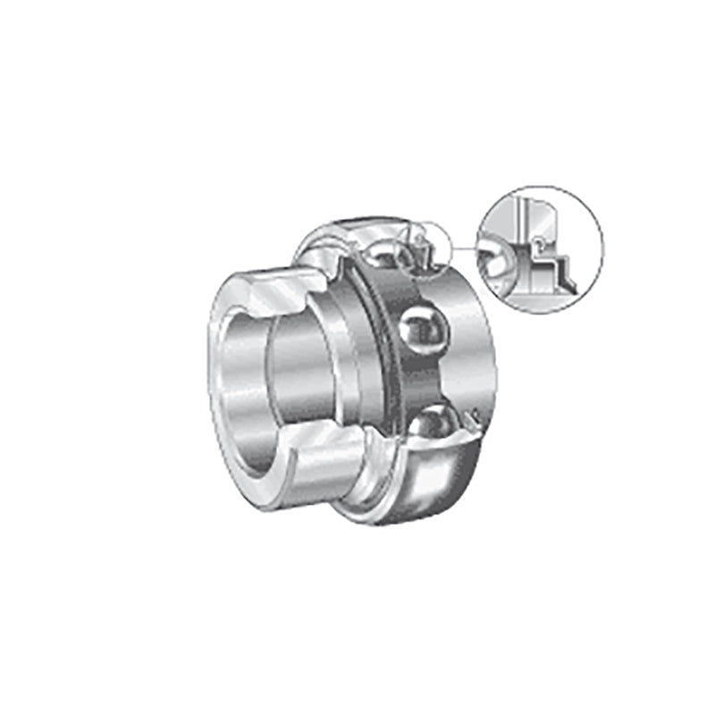 INA GE45XLKRRBFA125.5 Metric Spherical Outer Bearing Insert with Anti-Corrosion Protection with R Seals and Eccentric Collar 45x85x56.5mm