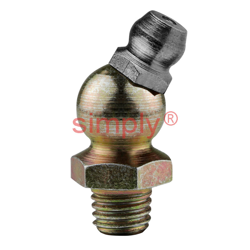 1/4x26 BSF Hardened Mild Steel Zinc Plated 67.5 deg Hydraulic Grease Nipples - Pack of 500