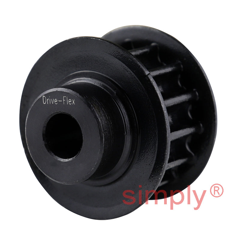 Drive-Flex P29-14M-170F - 14mm Pitch 29 Tooth Flanged HTD Type Steel Pilot Bore Timing Pulley for 170mm Wide Belts