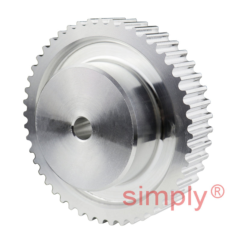 Drive-Flex P168-14M-85 - 14mm Pitch 168 Tooth Flangeless HTD Type Cast Iron Pilot Bore Timing Pulley for 85mm Wide Belts
