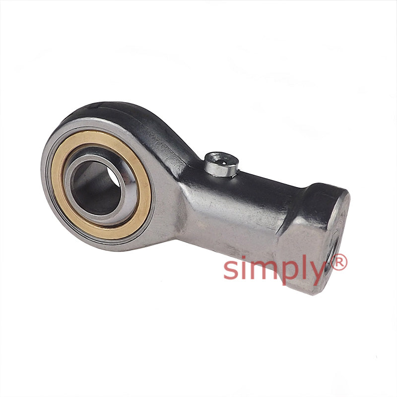 Fluro GILRS06 Left Hand Stainless Steel / Bronze Female Plain Rod End M6 Thread