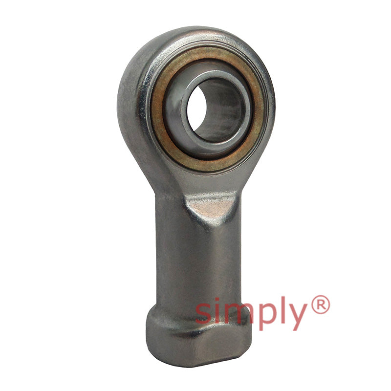 Fluro GILRSW14 Left Hand Zinc Plated Stainless Steel / PTFE Lined Maintenance Free Female Plain Rod End M14 Thread