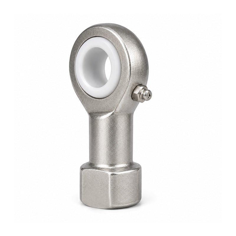 Fluro GIRSW8BO Right Hand Stainless Steel / PTFE Lined Maintenance Free Studded Female Rod End M8 Thread