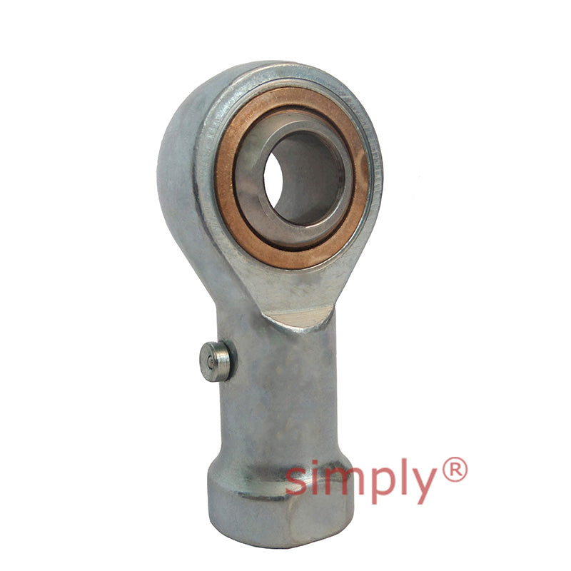 Fluro GILS16 Left Hand Steel / Bronze Female Plain Rod End M16 Thread
