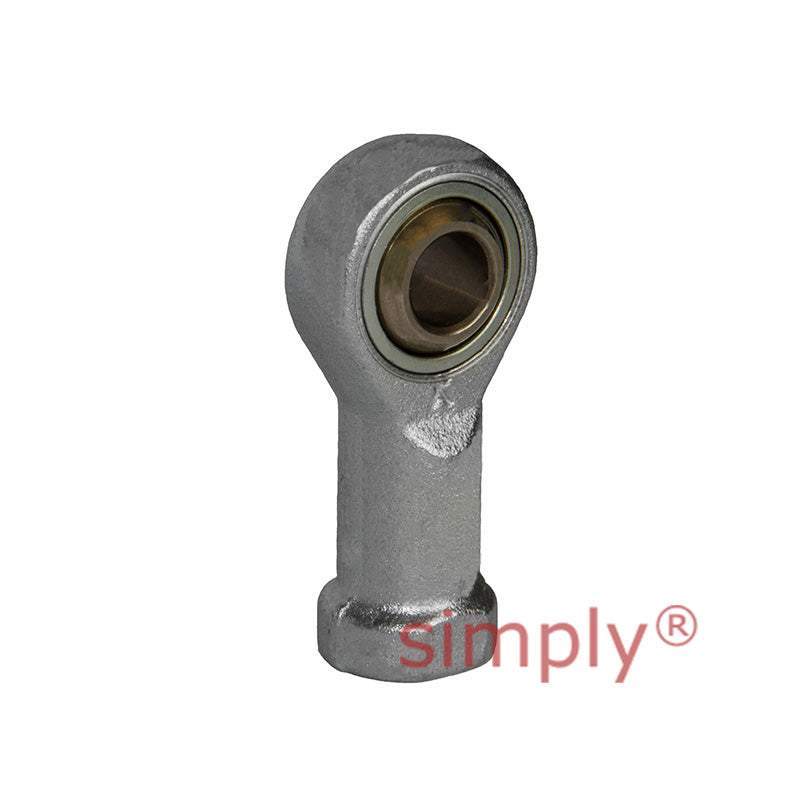 Fluro GIXSW40 Right Hand Zinc Plated Steel / PTFE Lined Maintenance Free Female Plain Rod End M42x2 Thread