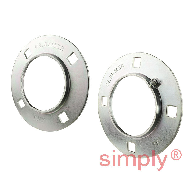 INA GRA45XL Four Bolt Sheet Steel Round Housing with Eccentric Collar Insert 45mm Bore