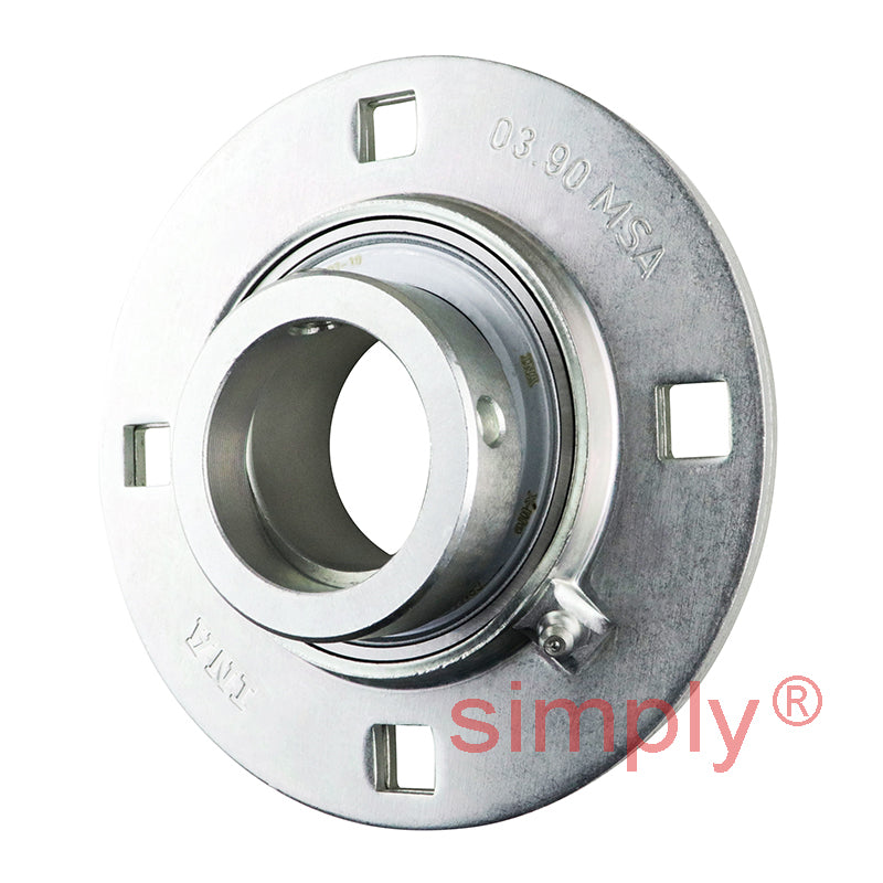 INA GRA50XL Four Bolt Sheet Steel Round Housing with Eccentric Collar Insert 50mm Bore