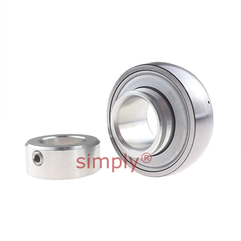 NKE GRAE50XLNPPB Metric Spherical Outer Bearing Insert with P Seals and Eccentric Collar 50x90x43.8mm