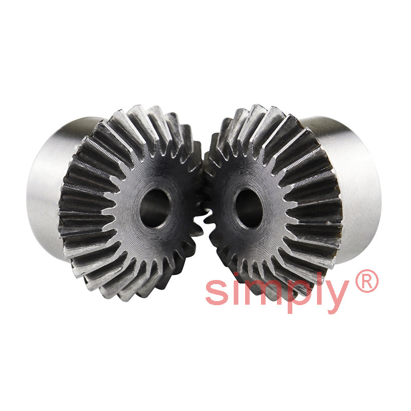 SBM10/19 Metric En8 Steel Mitre Gear (Set of 2) 19 Tooth 1.0 MOD 20 Deg Pressure Angle