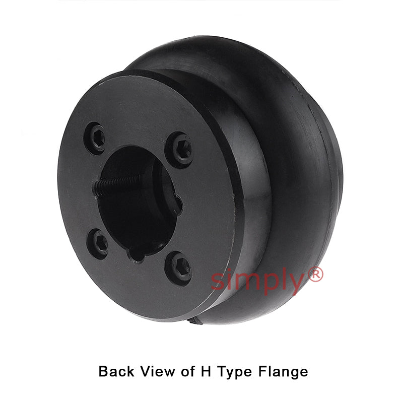 Major Branded F40H/F40H Outer Facing Taper Bores Type Tyre Drive Coupling Assembly with Fire Resistant Antistatic (F.R.A.S) Tyre