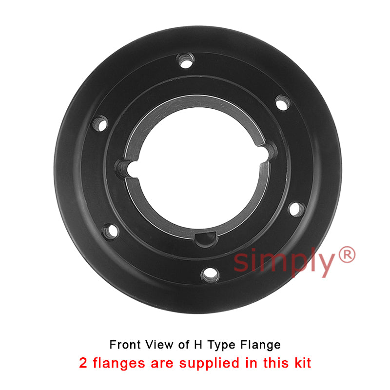 Major Branded F80H/F80H Outer Facing Taper Bores Type Tyre Drive Coupling Assembly with Fire Resistant Antistatic (F.R.A.S) Tyre