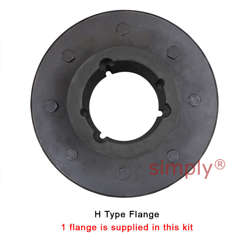 Major Branded F160H/F160F Inner/Outer Facing Taper Bores Type Tyre Drive Coupling Assembly with Natural Rubber Tyre