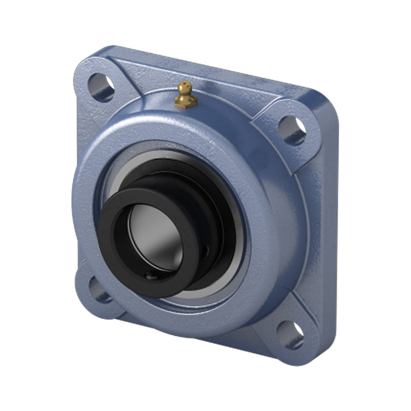 HCFS317 Metric Four Bolt Square Cast Iron Flange Housing with 85mm Bore Eccentric Collar Insert