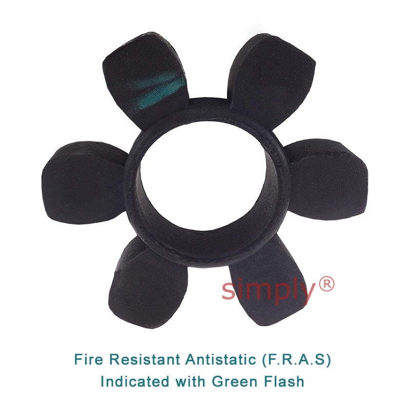 Major Branded HRC90F Coupling Assembly Inner Facing Taper Bores Max Bush Bore 28mm / 1-1/8 inch with Fire Resistant Antistatic (F.R.A.S) Insert