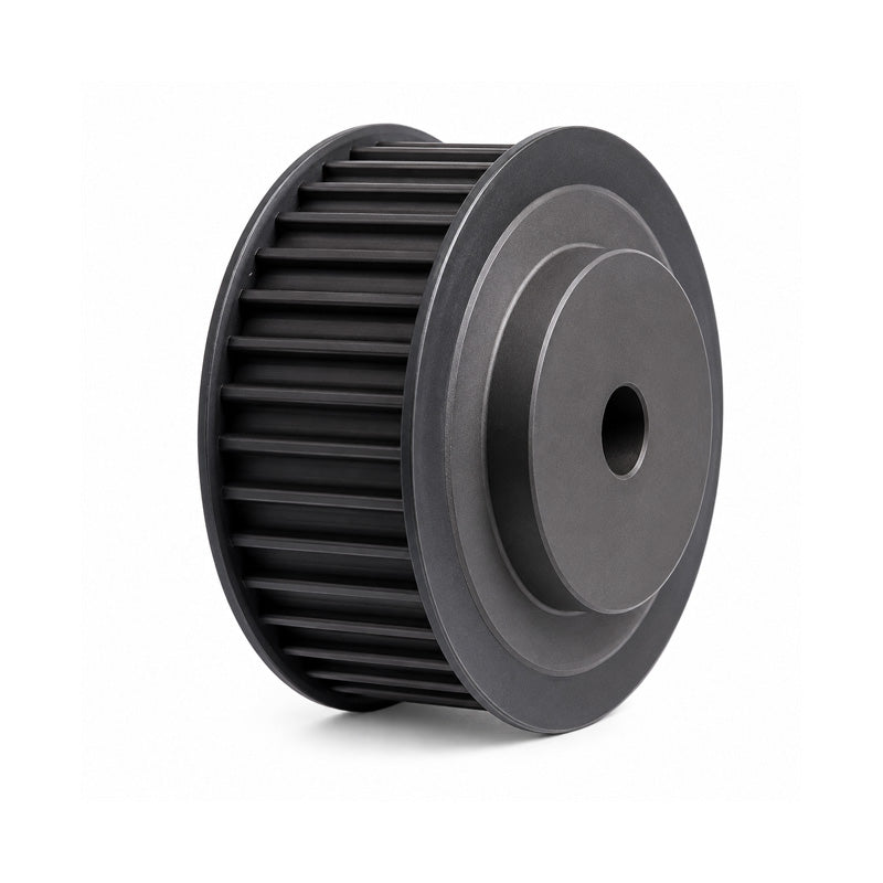 TL32-H-100F - 1/2 inch Pitch 32 Tooth Flanged Tapered Bore Steel Timing Pulley for 1 inch Wide Belts