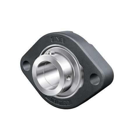 INA FLCTE40XL Two Bolt Cast Iron Oval Housing with Eccentric Collar Insert 40mm Bore