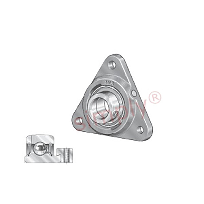INA PCFTR35XL Three Bolt Cast Iron Triangular Housing Unit with Eccentric Collar Insert 35mm Bore