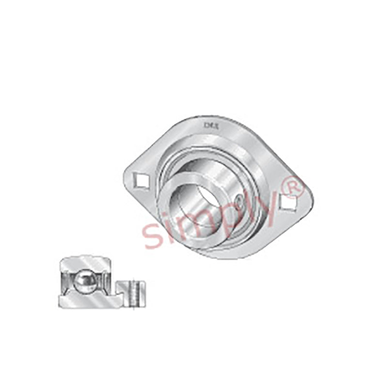 INA RAT20XL Two Bolt Sheet Steel Oval Housing with Eccentric Collar Insert 20mm Bore