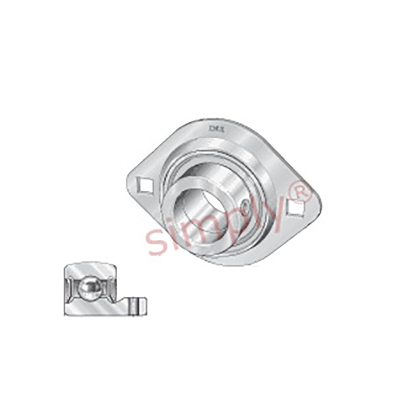 INA RATY15XL Two Bolt Sheet Steel Oval Housing with Grub Screw Insert 15mm Bore