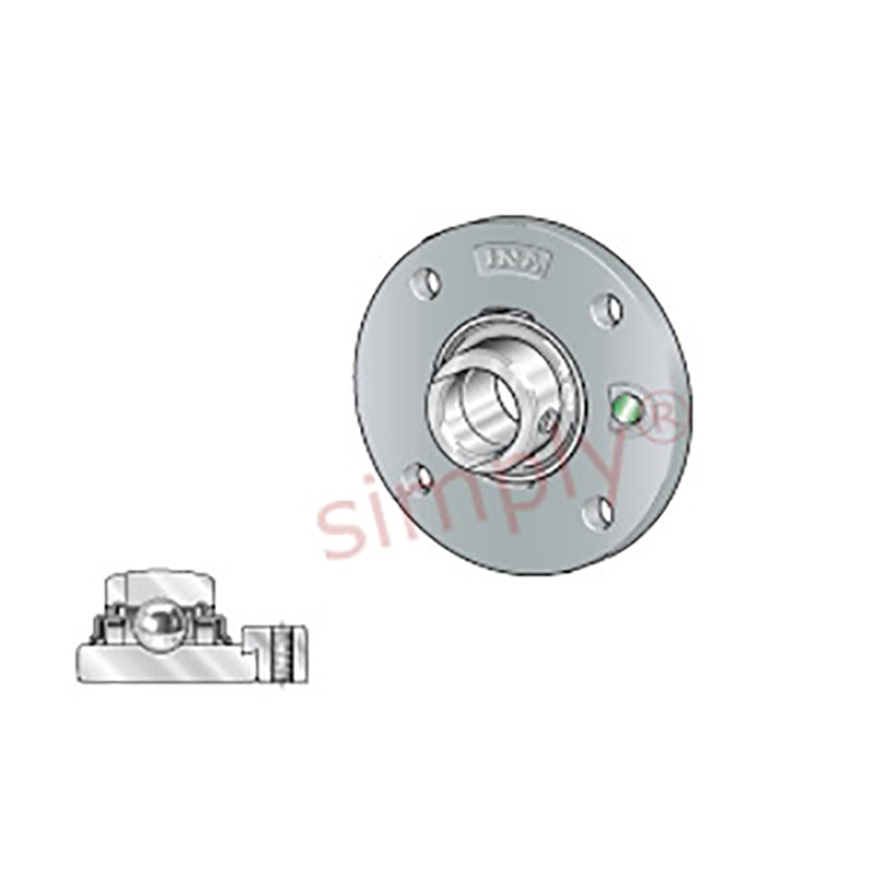 INA RME70XL Four Bolt Cast Iron Round Housing with Eccentric Collar Insert 70mm Bore