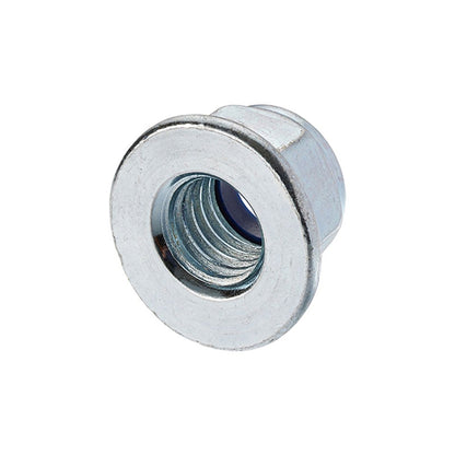 Unifix M10x15 - Class 8 Steel Insert Flange Nut DIN 6926 with 1.5mm Pitch and Bright Zinc Plated Finish