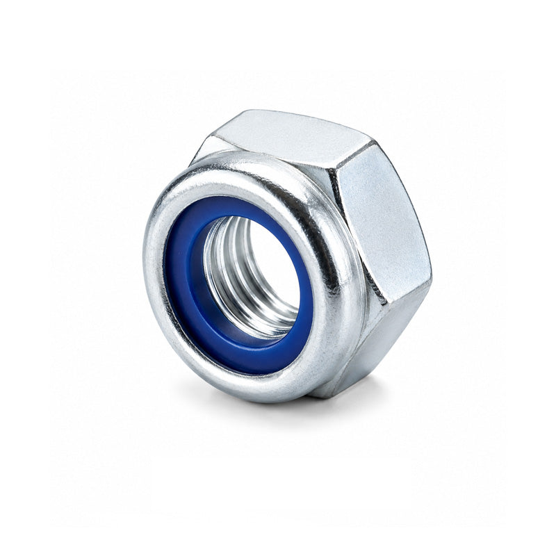 Unifix M20x30 - Class 10 Steel Insert Nut DIN 985 with 1.5mm Pitch and Bright Zinc Plated Finish