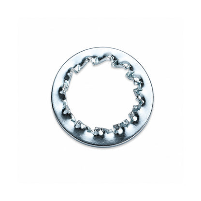 Unifix M12x20.5x1mm Internal Serrated Washer DIN 6798J with Bright Zinc Plated Finish