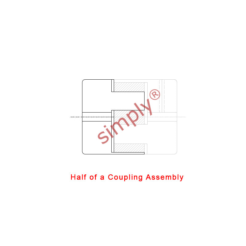 Major Branded L070B Pilot Bored Jaw Coupling Max Bore 19mm