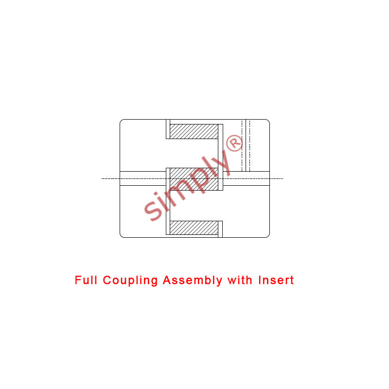 Major Branded L035B/L035B Pilot Bored Jaw Coupling Assembly Max Bore 8mm with Nitrile Rubber Insert