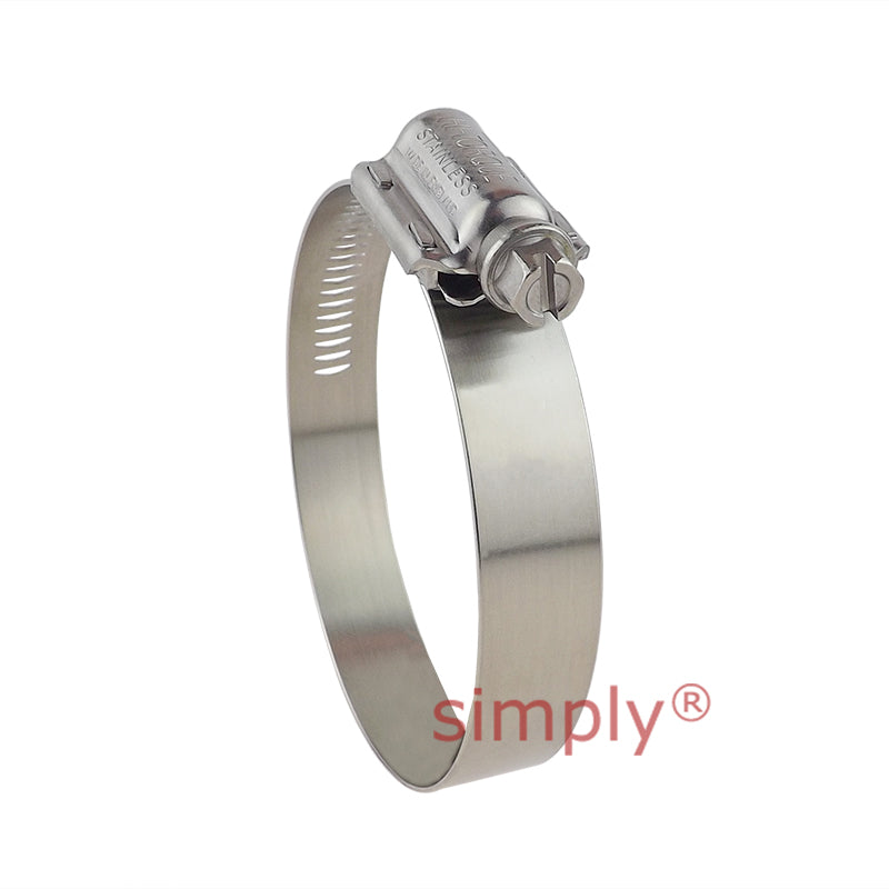 JCS HTM50 304 Stainless Steel Hi-Torque Hose Clip Adjustment Range 30-50mm Band Width 16mm