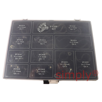 JPCK110MS Zinc Plated Steel Jubilee P Clip Kit
