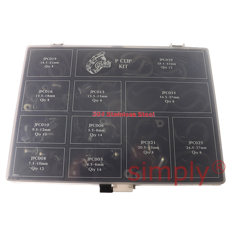 JPCK110SS 304 Stainless Steel Jubilee P Clip Kit