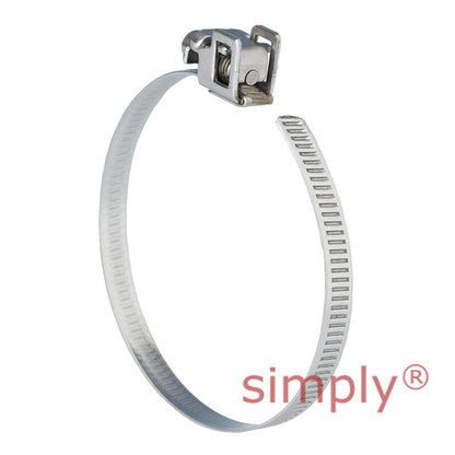 FLS175SS 304 Stainless Steel Jubilee Quick Release Fliplock Strap Adjustment Range 50mm-175mm Band Width 7mm