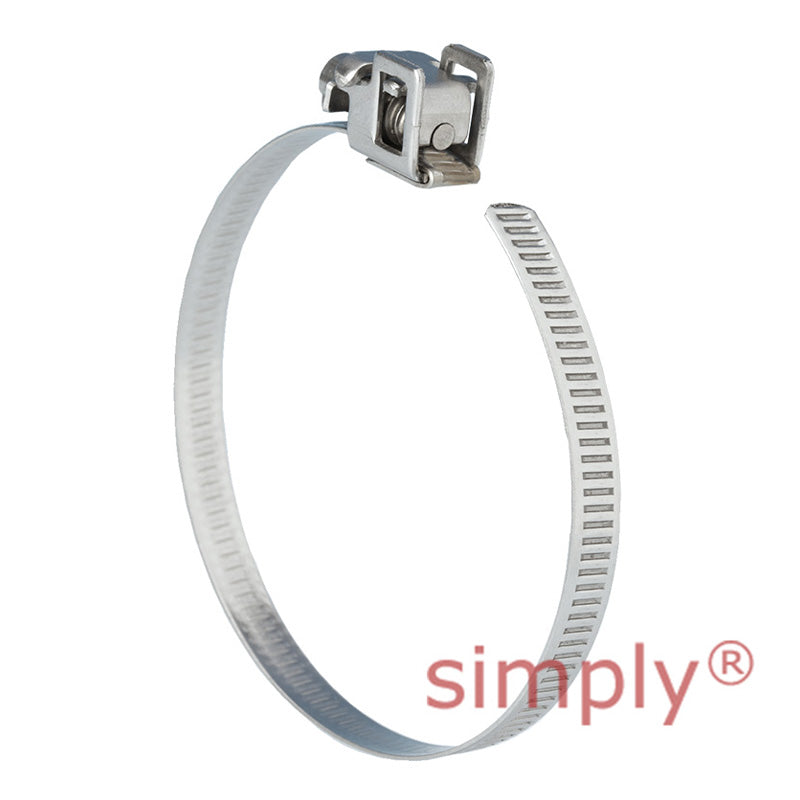 FLS200SS 304 Stainless Steel Jubilee Quick Release Fliplock Strap Adjustment Range 50mm-200mm Band Width 7mm