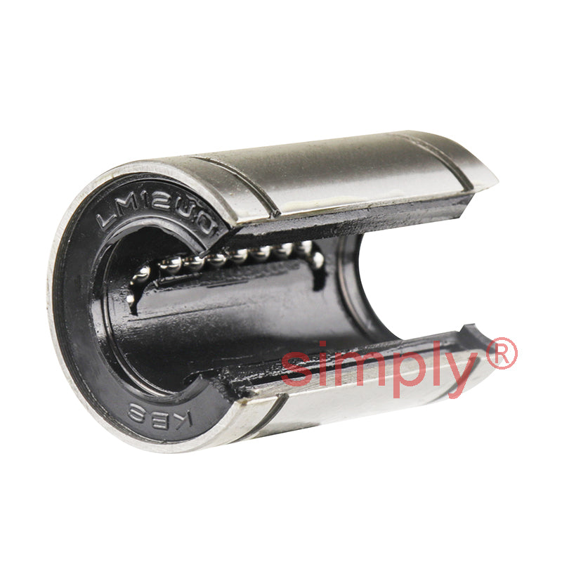 LM12UUOP Open Linear Ball Bushing with Rubber Seals 12x21x30mm