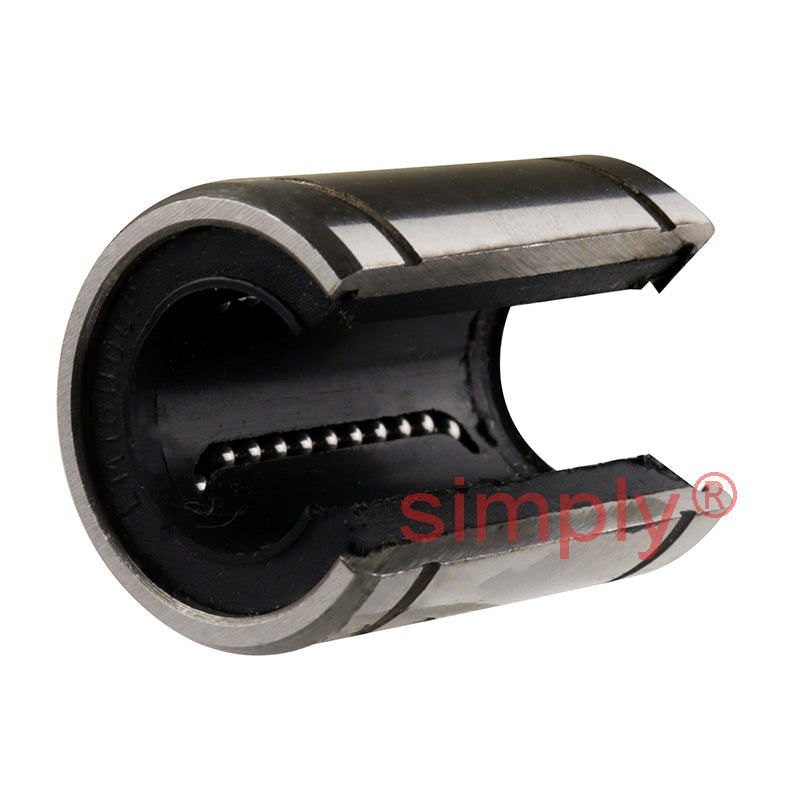 LM16UUOP Open Linear Ball Bushing with Rubber Seals 16x28x37mm
