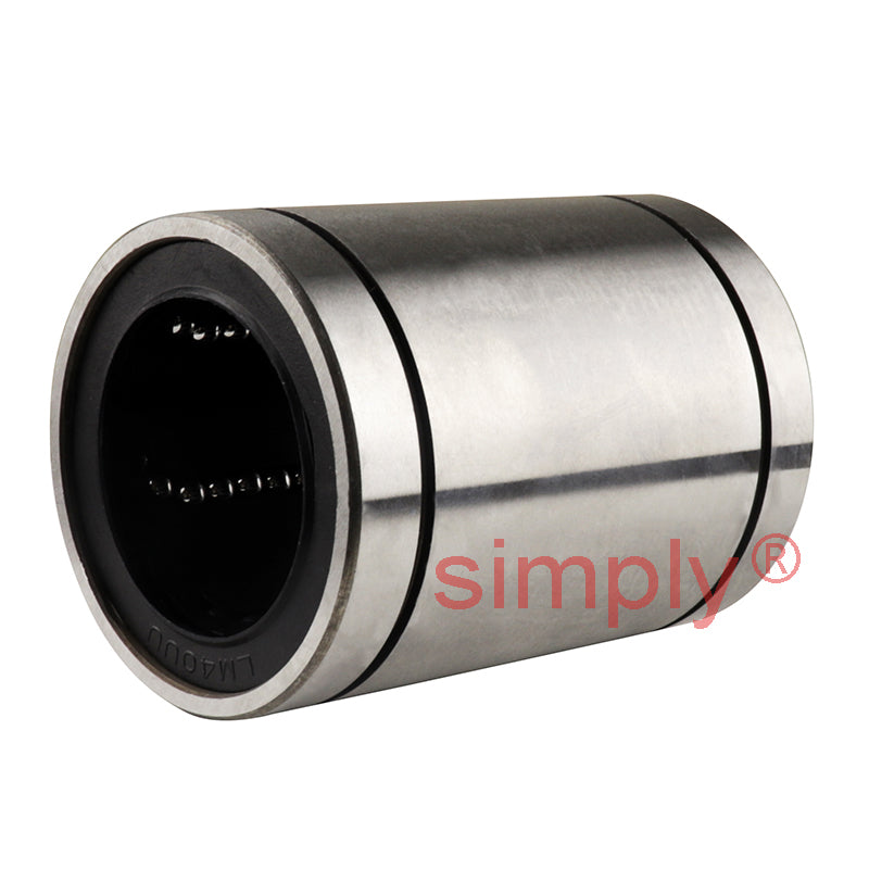LM40UU Closed Linear Ball Bushing with Rubber Seals 40x60x80mm