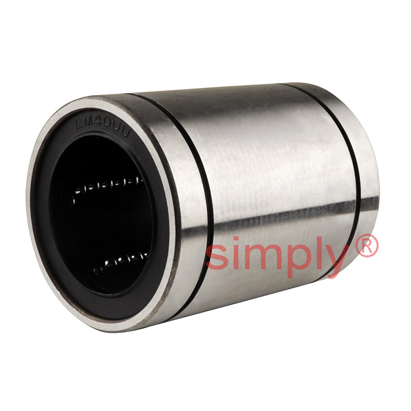 LM40UU Closed Linear Ball Bushing with Rubber Seals 40x60x80mm