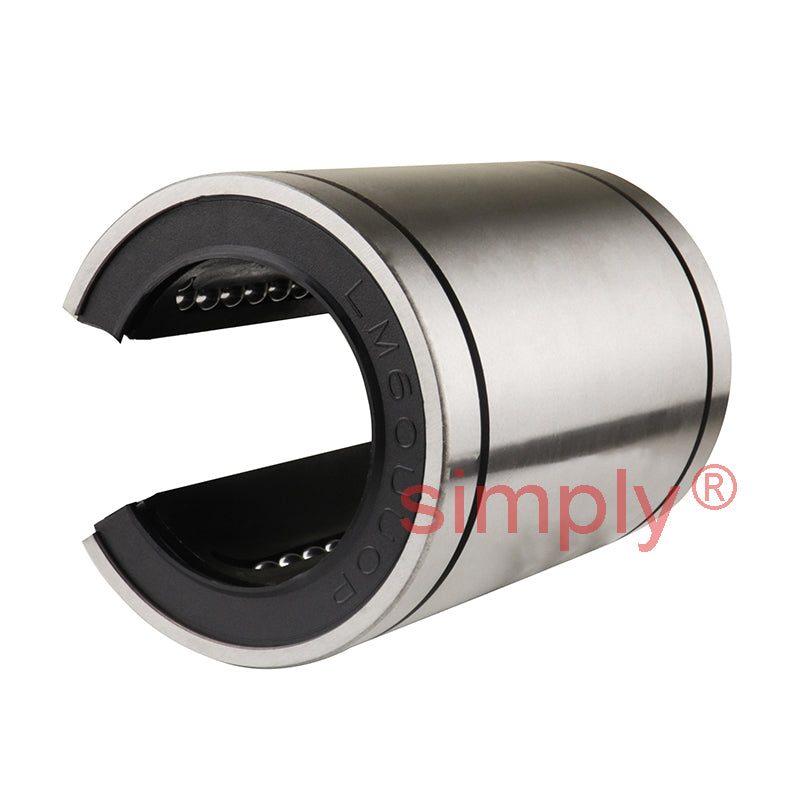 LME60UUOP Open Linear Ball Bushing with Rubber Seals 60x90x125mm