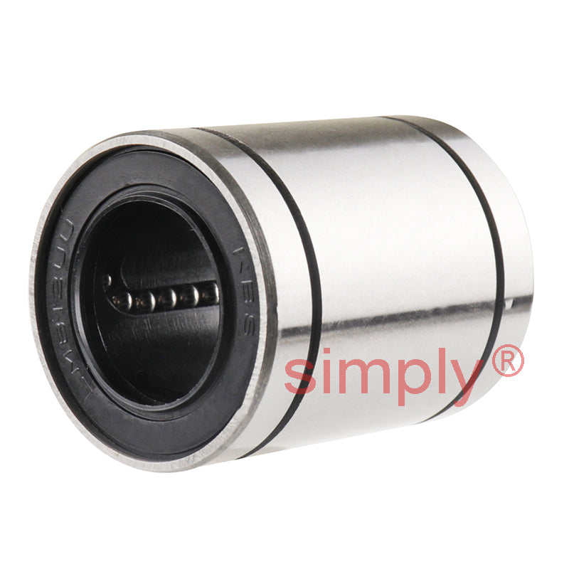 LMB12UU Imperial Closed Linear Ball Bushing with Rubber Seals 0.75x1.25x1.625 inch