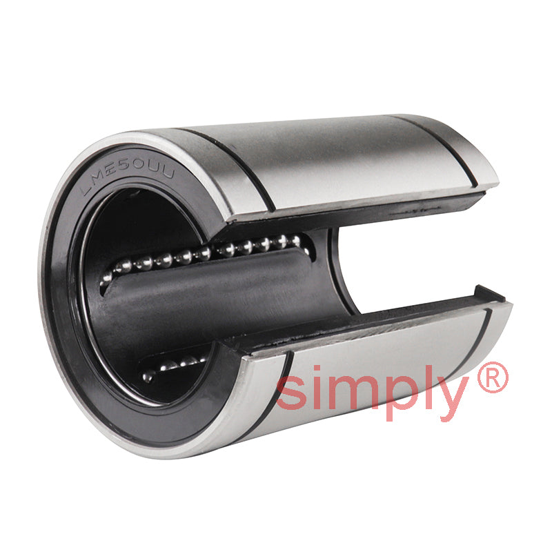 LME50UUOP Open Linear Ball Bushing with Rubber Seals 50x75x100mm