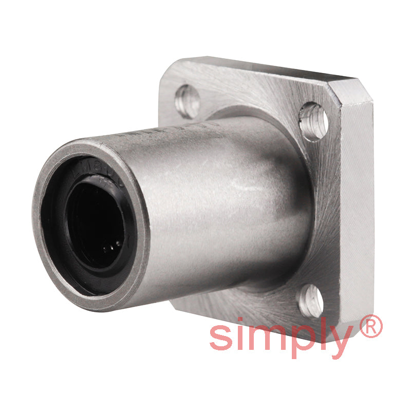 LMEK8UU Square Flanged Linear Ball Bushing with Rubber Seals and Resin Retainer 8x16x25mm