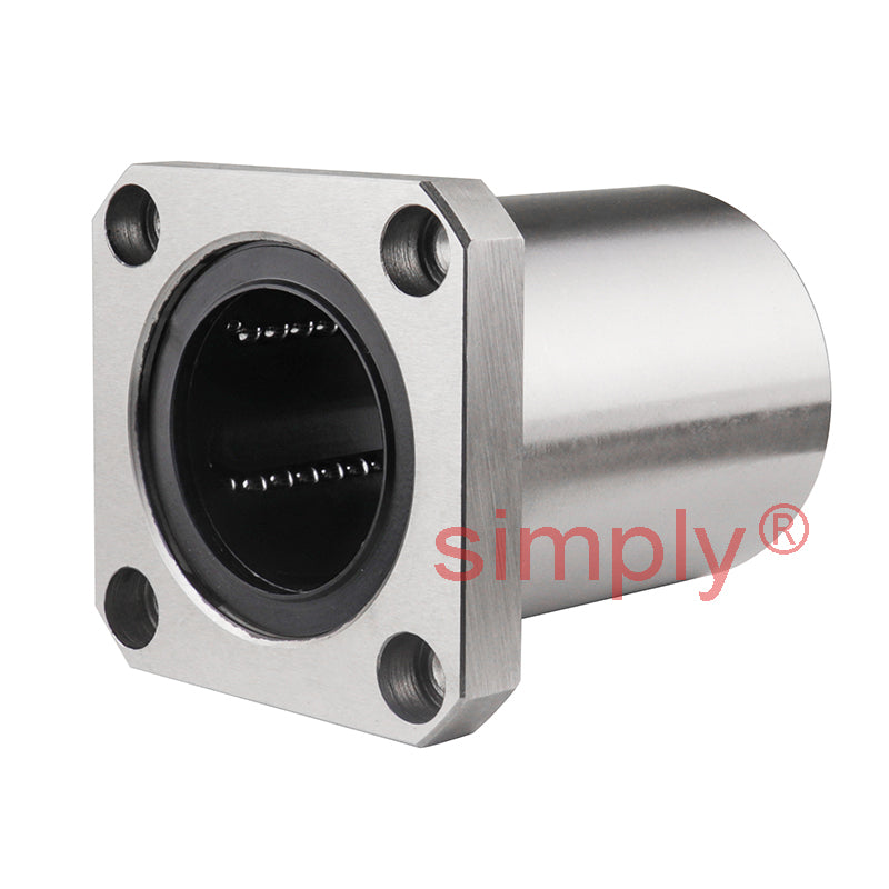LMEK50UU Square Flanged Linear Ball Bushing with Rubber Seals and Resin Retainer 50x75x100mm