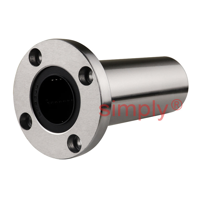 LMF30LUU Long Series Metric Round Flanged Linear Ball Bushing 30x45x123mm
