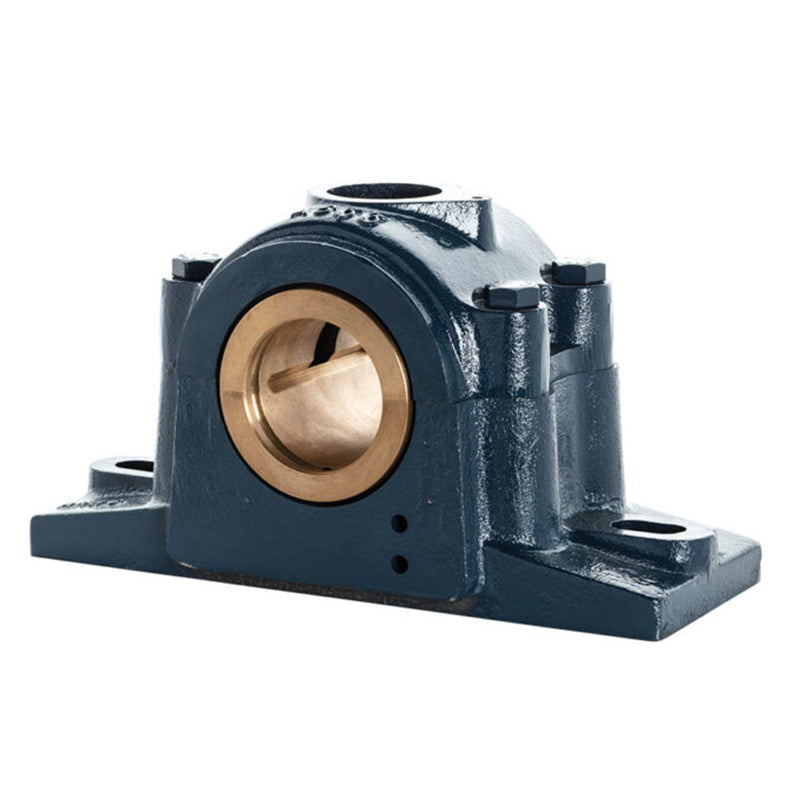 Major Brand LR200M Metric Split Cast Iron Two Bolt Pillow / Plummer Block Housing with 200mm Bore Gunmetal Bush Insert - Allow 3-4 Weeks