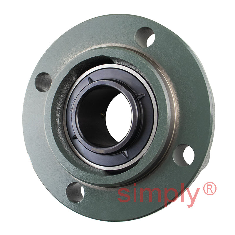 NTN M-UCFC209D1 Metric Four Bolt Cast Iron Round Flanged Housing with 45mm Insert